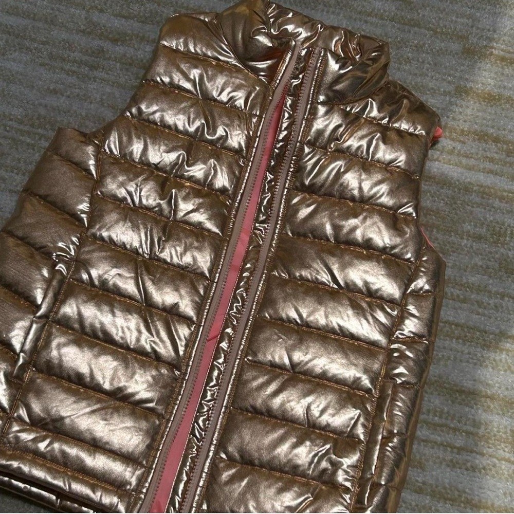 Metallic Bronze Puffer Vest – Girls L (Ideology)